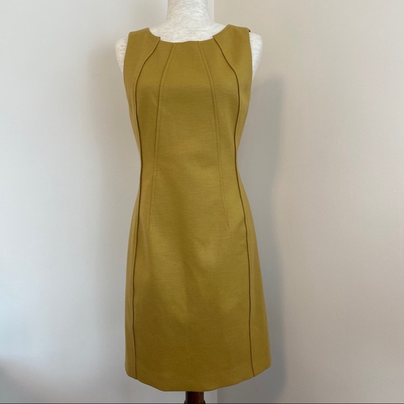 Elie Tahari Dresses & Skirts - Elie Tahari stretch wool sheath dress mustard size 4